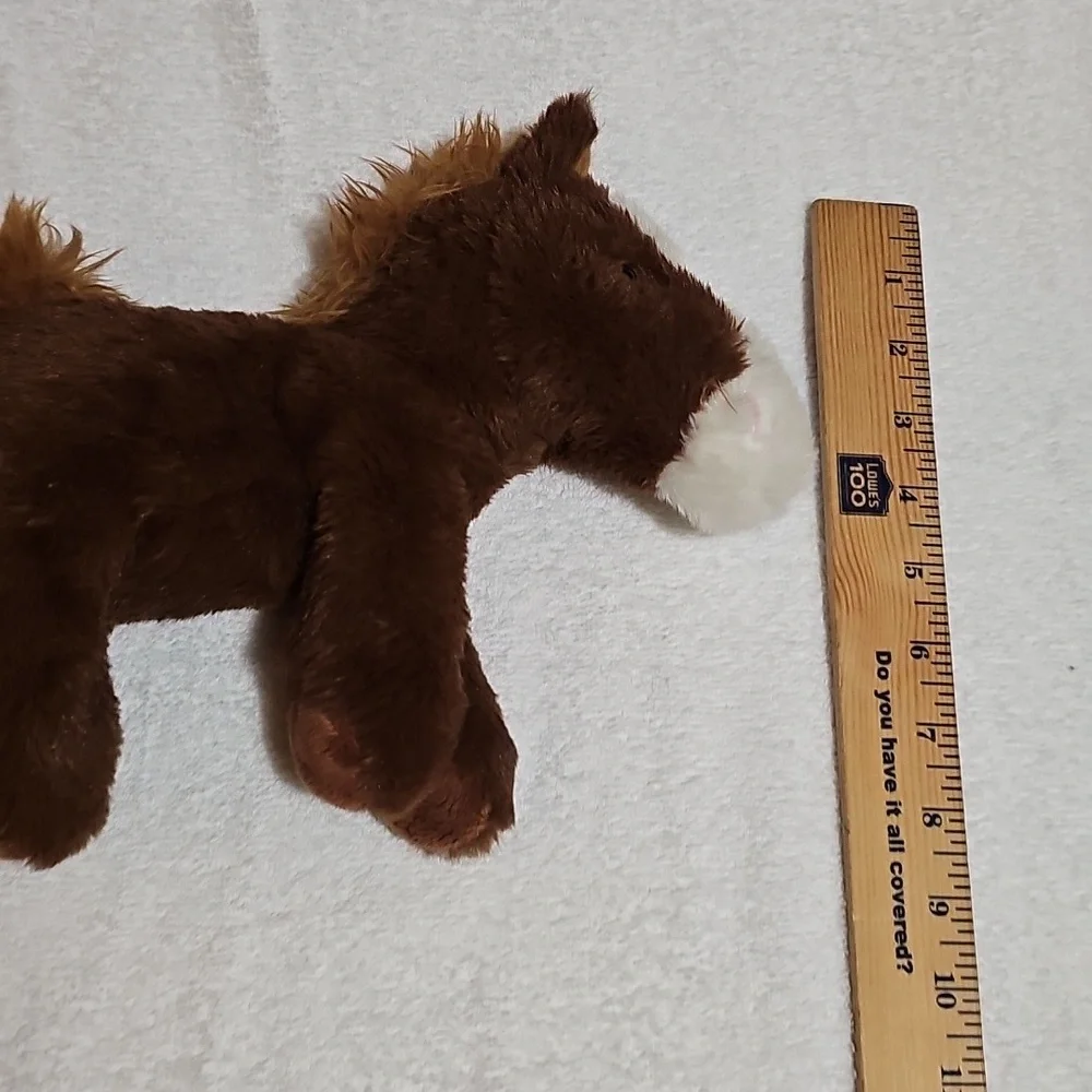 The Petting Zoo Small Brown Plush Horse Used